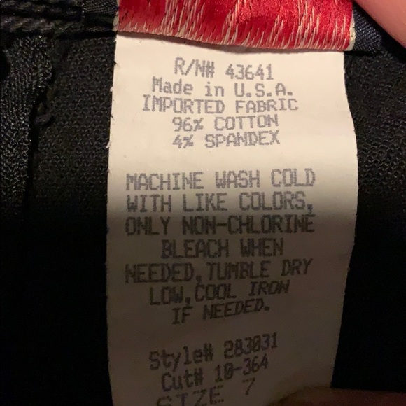 Black Jean midi skirt with front left slit - Picture 4 of 4